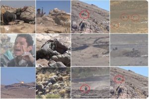 الإعلام الحربي التابع للحوثين ينشر صورا لخسائر الشرعية في معارك اليوم بجبهة نهم (صورة) الإعلام الحربي